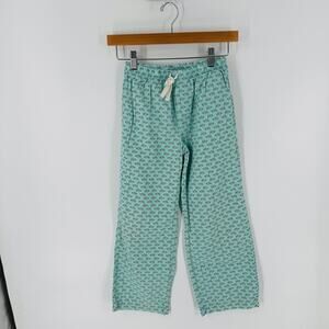 Vineyard Vines Kids Unisex Teal Shark Print Cotton Pajama Pants Size Small